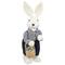 19" Navy Blue Standing Girl Bunny with Basket Easter Figure